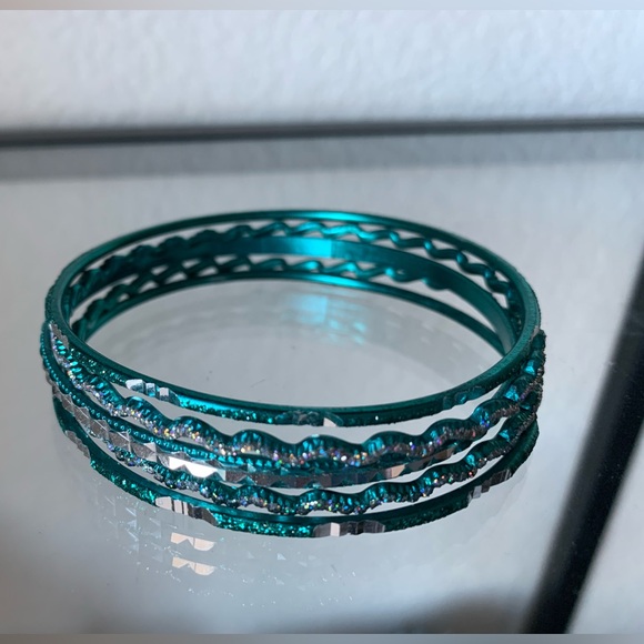 56 Multicolor Bangles Decorative Metal Stacking Bracelets Bollywood Indian GUC - Picture 4 of 11